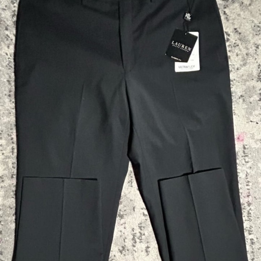 Lauren Ralph Lauren Classic Ultraflex Black Suit / Dress Pants 36x32